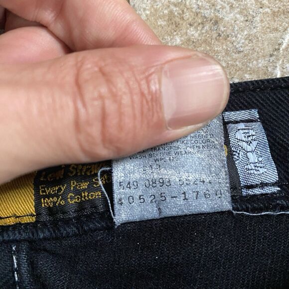 Vintage 90s Levi’s Silvertab Straight Black Jeans 30x30 Baggy 1993 - Picture 5 of 8